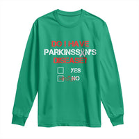 Parkinson's Awareness Long Sleeve Shirt Yes No Warrior Survivor Support