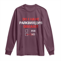 Parkinson's Awareness Long Sleeve Shirt Yes No Warrior Survivor Support
