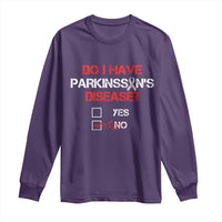 Parkinson's Awareness Long Sleeve Shirt Yes No Warrior Survivor Support