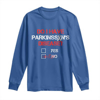 Parkinson's Awareness Long Sleeve Shirt Yes No Warrior Survivor Support