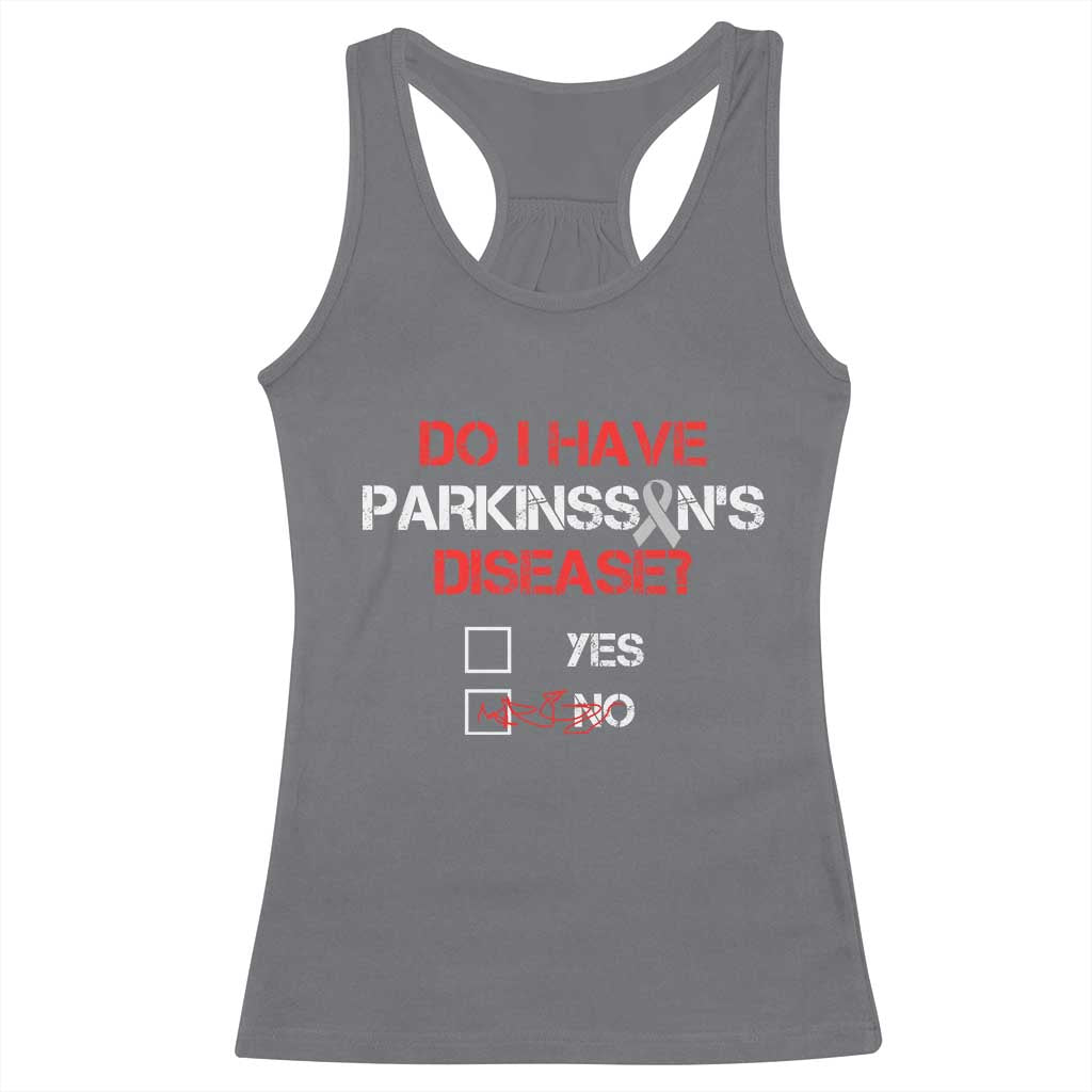 Parkinson's Awareness Racerback Tank Top Yes No Warrior Survivor Support