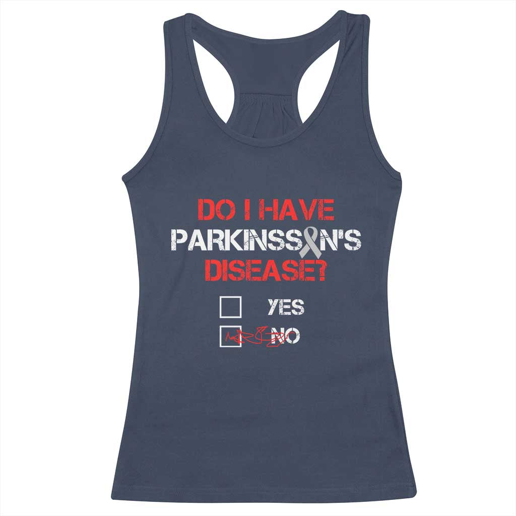 Parkinson's Awareness Racerback Tank Top Yes No Warrior Survivor Support