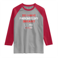Parkinson's Awareness Raglan Shirt Yes No Warrior Survivor Support