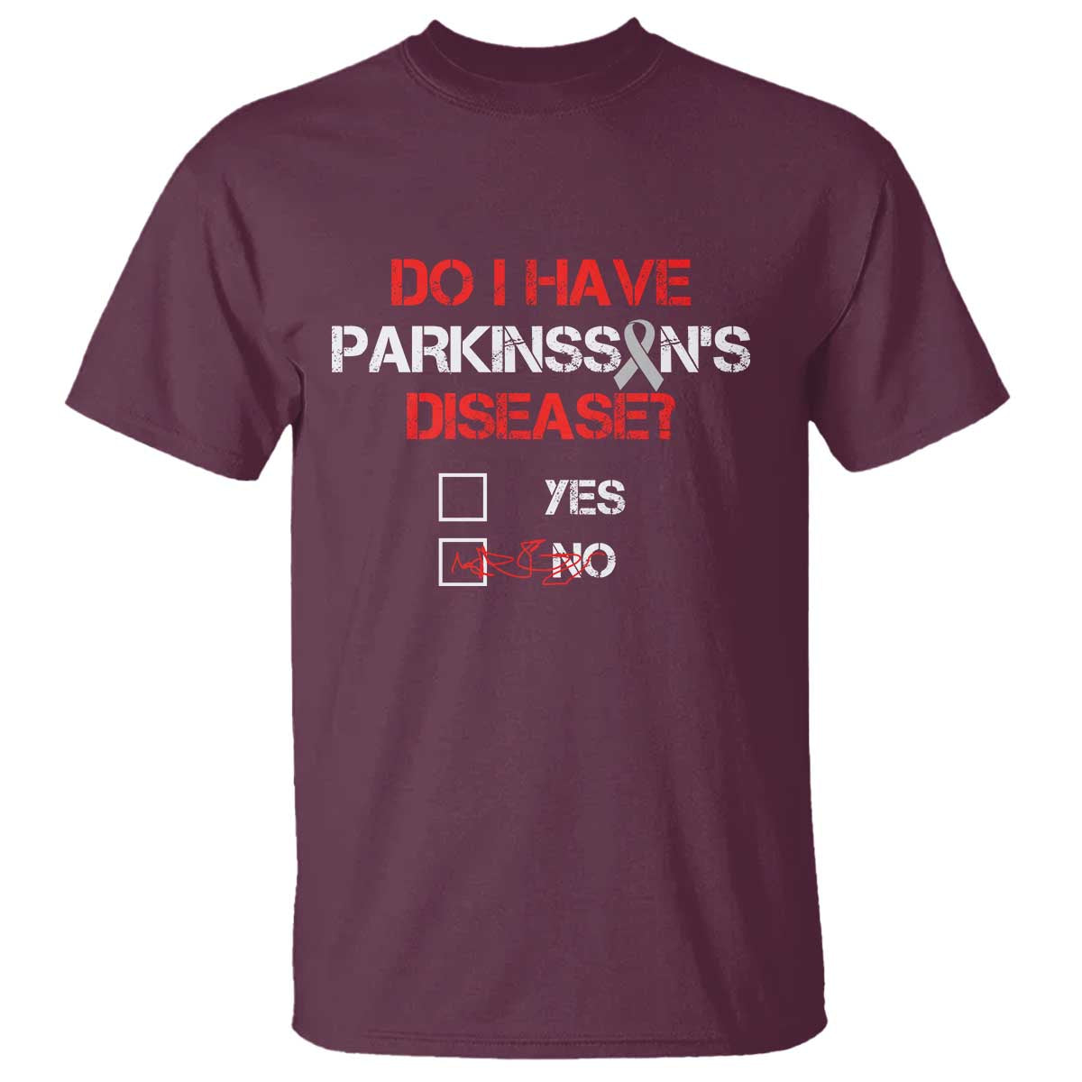 Parkinson's Awareness T Shirt Yes No Warrior Survivor Support