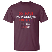 Parkinson's Awareness T Shirt Yes No Warrior Survivor Support