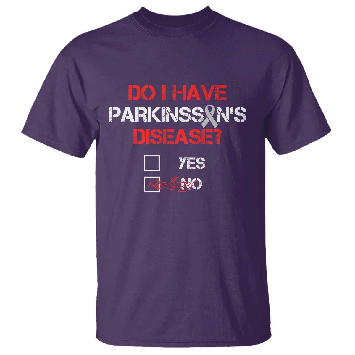 Parkinson's Awareness T Shirt Yes No Warrior Survivor Support