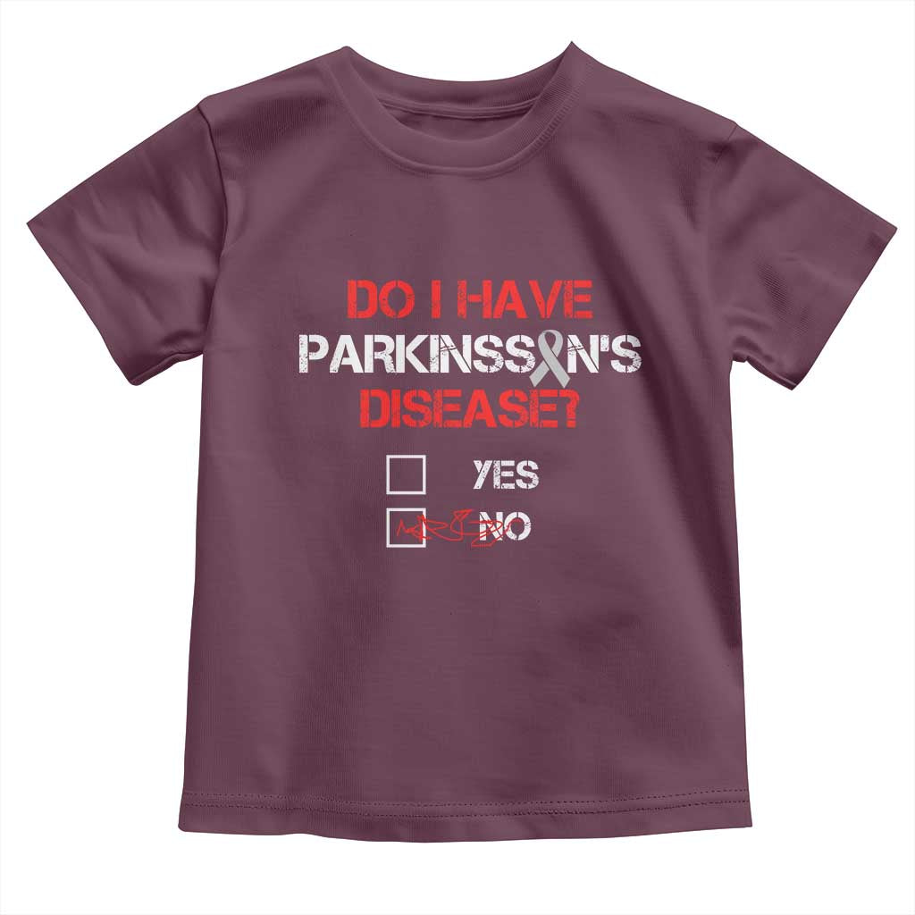 Parkinson's Awareness Toddler T Shirt Yes No Warrior Survivor Support