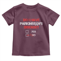 Parkinson's Awareness Toddler T Shirt Yes No Warrior Survivor Support