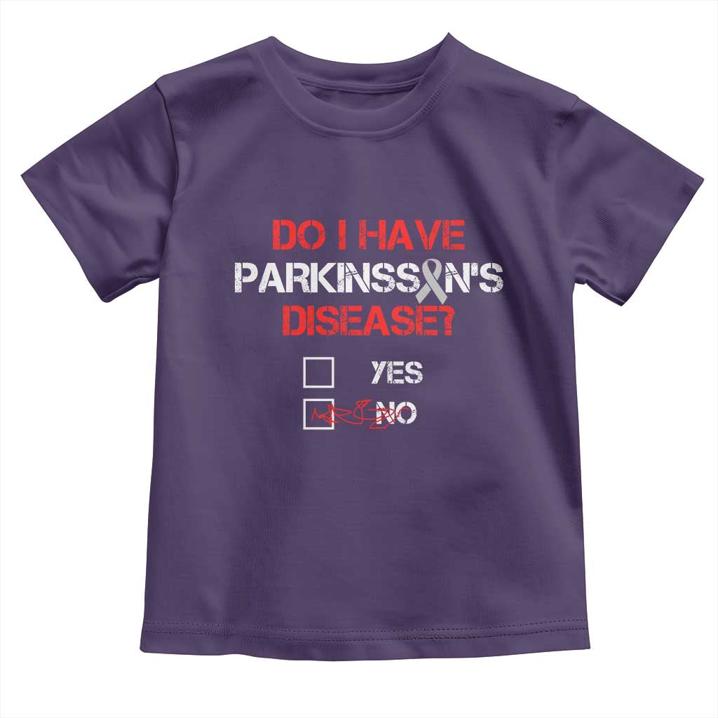 Parkinson's Awareness Toddler T Shirt Yes No Warrior Survivor Support