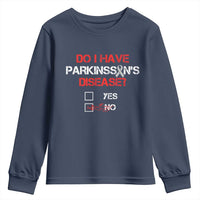 Parkinson's Awareness Youth Sweatshirt Yes No Warrior Survivor Support