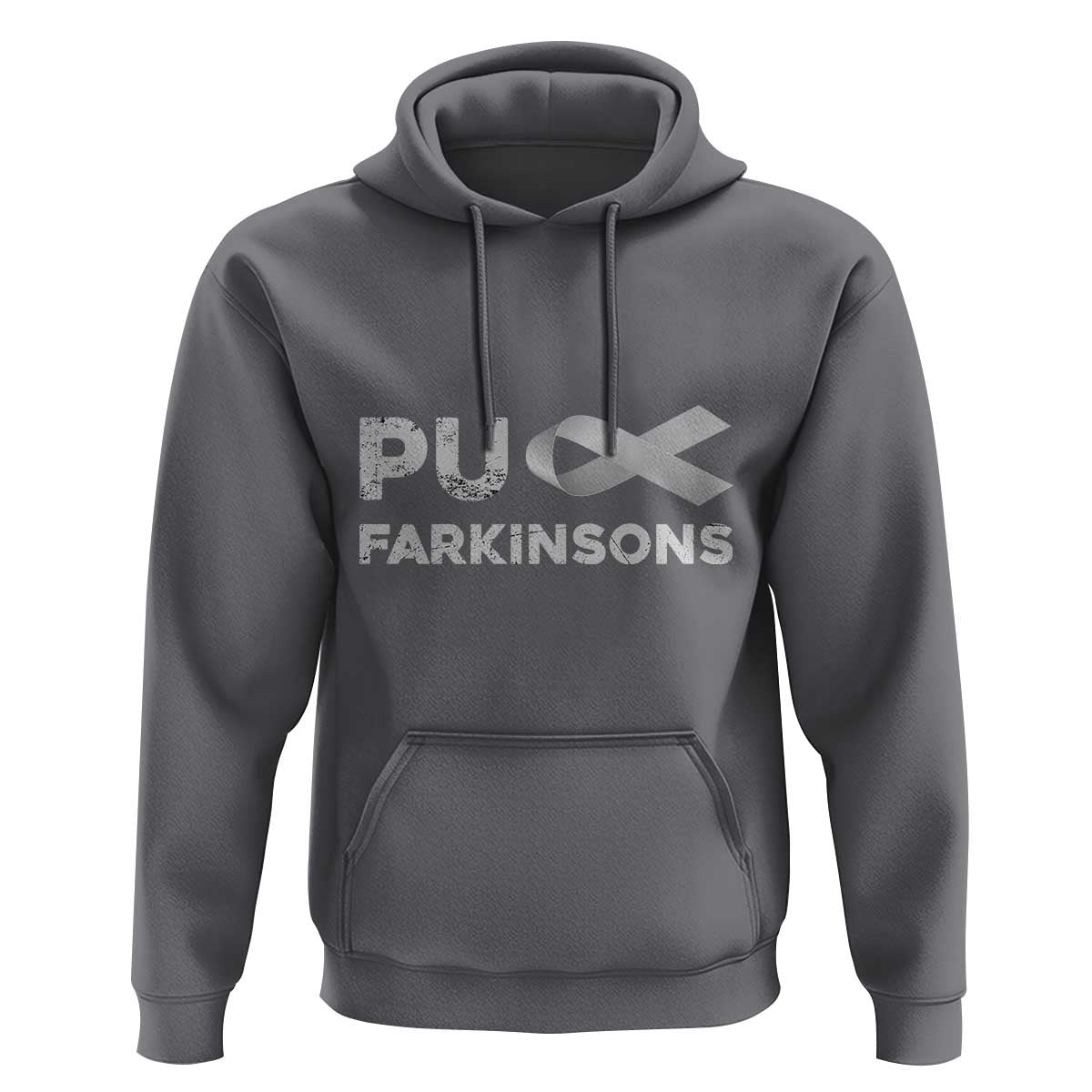 Parkinson's Awareness Hoodie Puck Farkinsons Parkinson's Silver Gray Ribbon