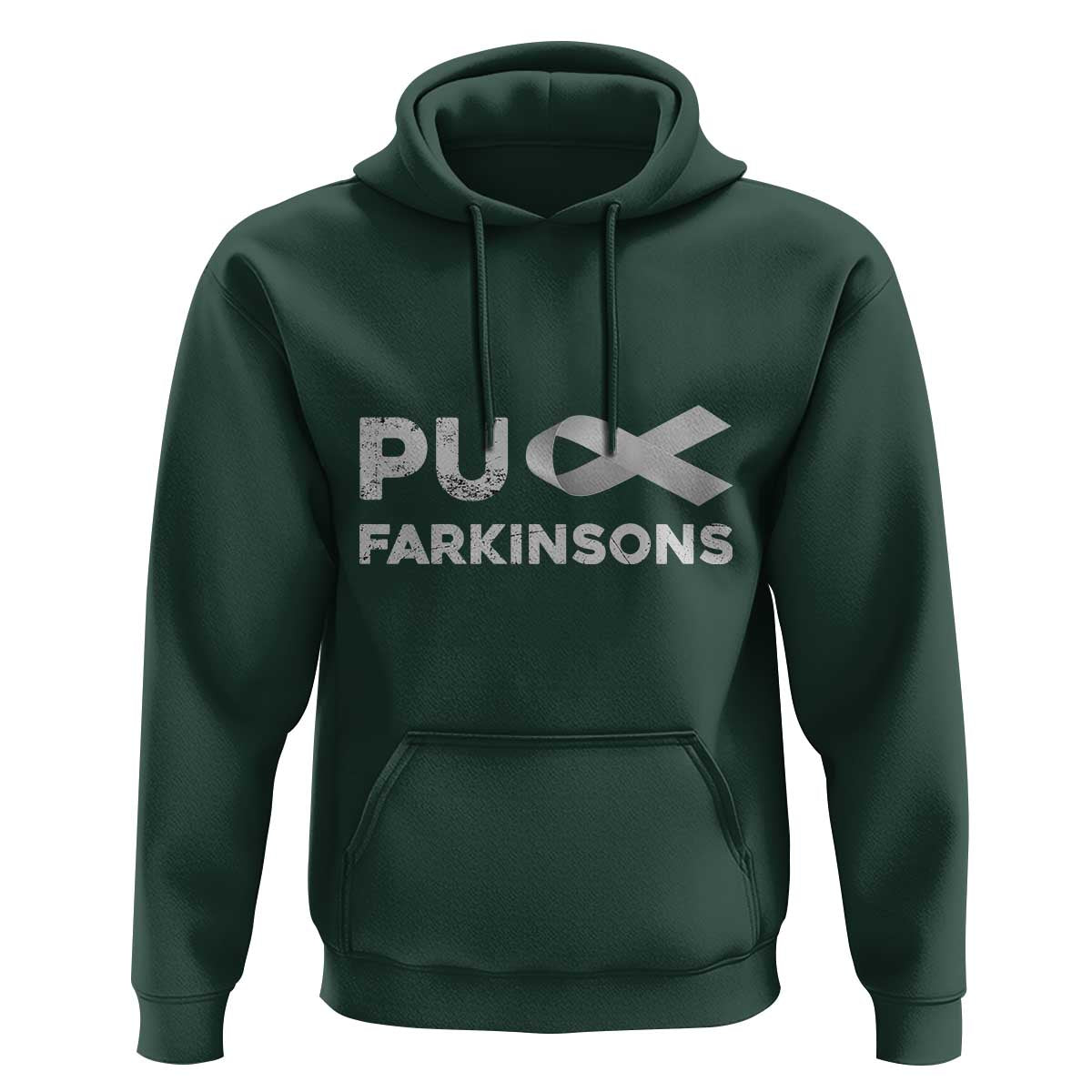 Parkinson's Awareness Hoodie Puck Farkinsons Parkinson's Silver Gray Ribbon