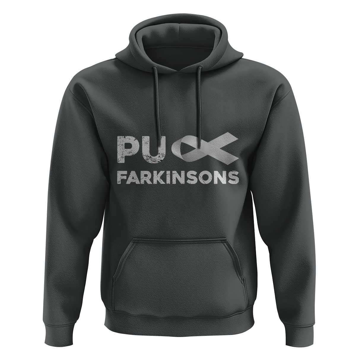 Parkinson's Awareness Hoodie Puck Farkinsons Parkinson's Silver Gray Ribbon