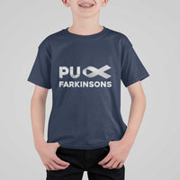 Parkinson's Awareness T Shirt For Kid Puck Farkinsons Parkinson's Silver Gray Ribbon