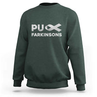 Parkinson's Awareness Sweatshirt Puck Farkinsons Parkinson's Silver Gray Ribbon