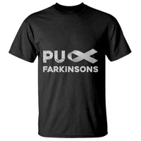 Parkinson's Awareness T Shirt Puck Farkinsons Parkinson's Silver Gray Ribbon