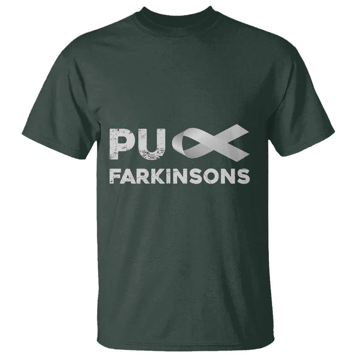 Parkinson's Awareness T Shirt Puck Farkinsons Parkinson's Silver Gray Ribbon