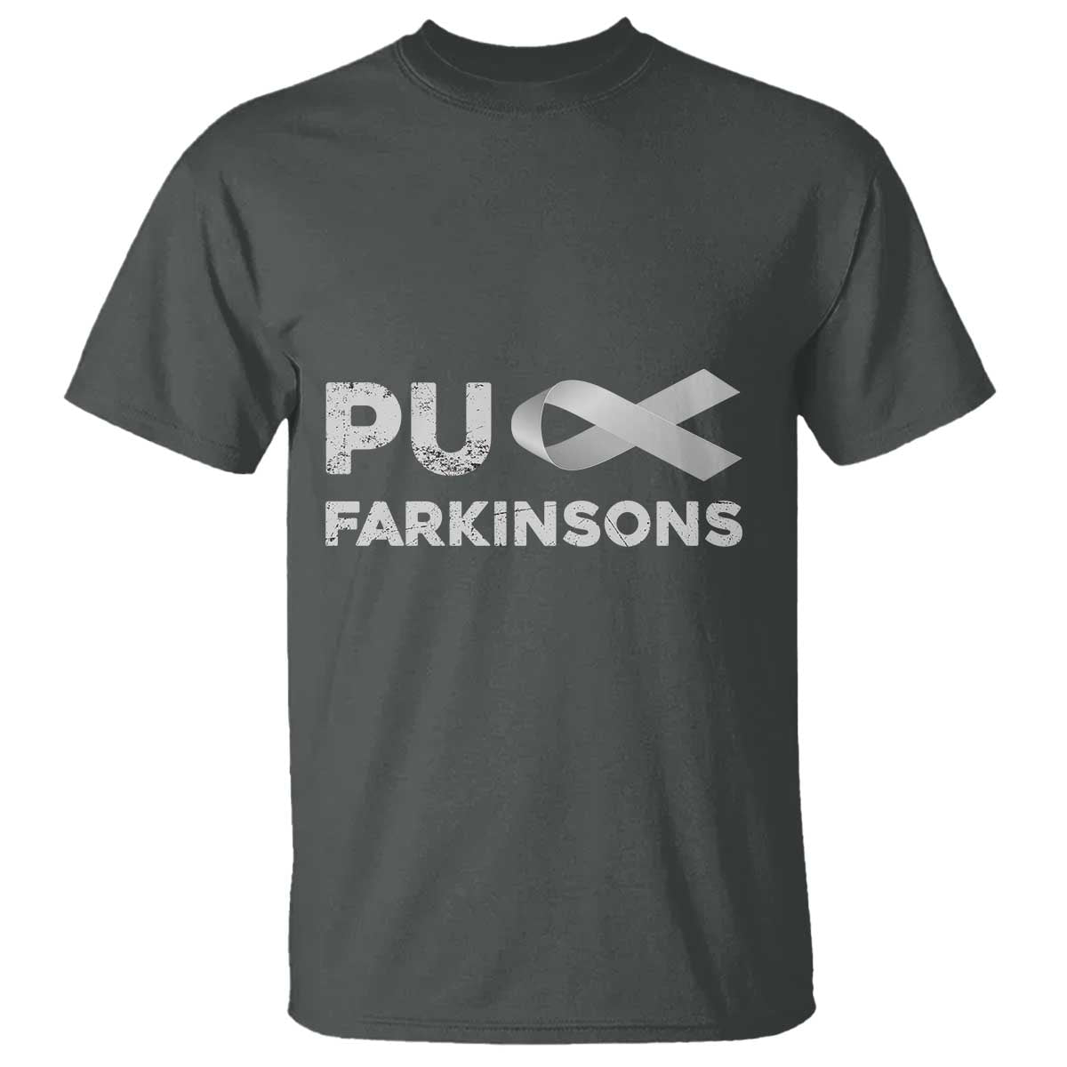 Parkinson's Awareness T Shirt Puck Farkinsons Parkinson's Silver Gray Ribbon