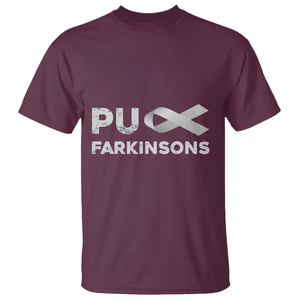Parkinson's Awareness T Shirt Puck Farkinsons Parkinson's Silver Gray Ribbon