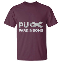 Parkinson's Awareness T Shirt Puck Farkinsons Parkinson's Silver Gray Ribbon