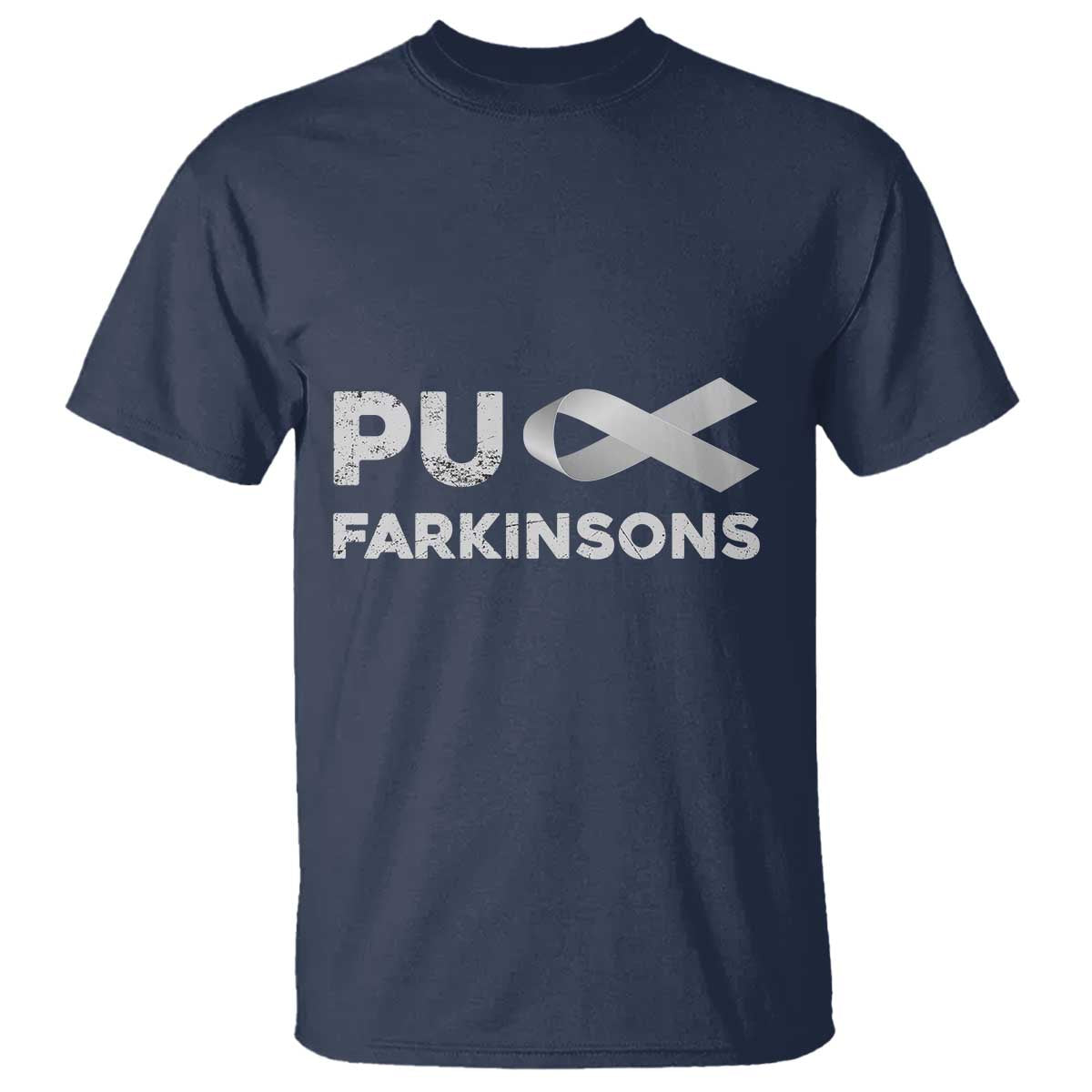 Parkinson's Awareness T Shirt Puck Farkinsons Parkinson's Silver Gray Ribbon