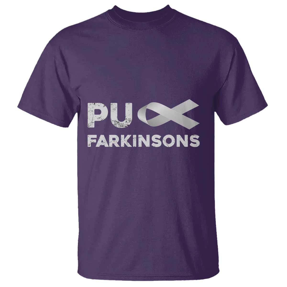 Parkinson's Awareness T Shirt Puck Farkinsons Parkinson's Silver Gray Ribbon