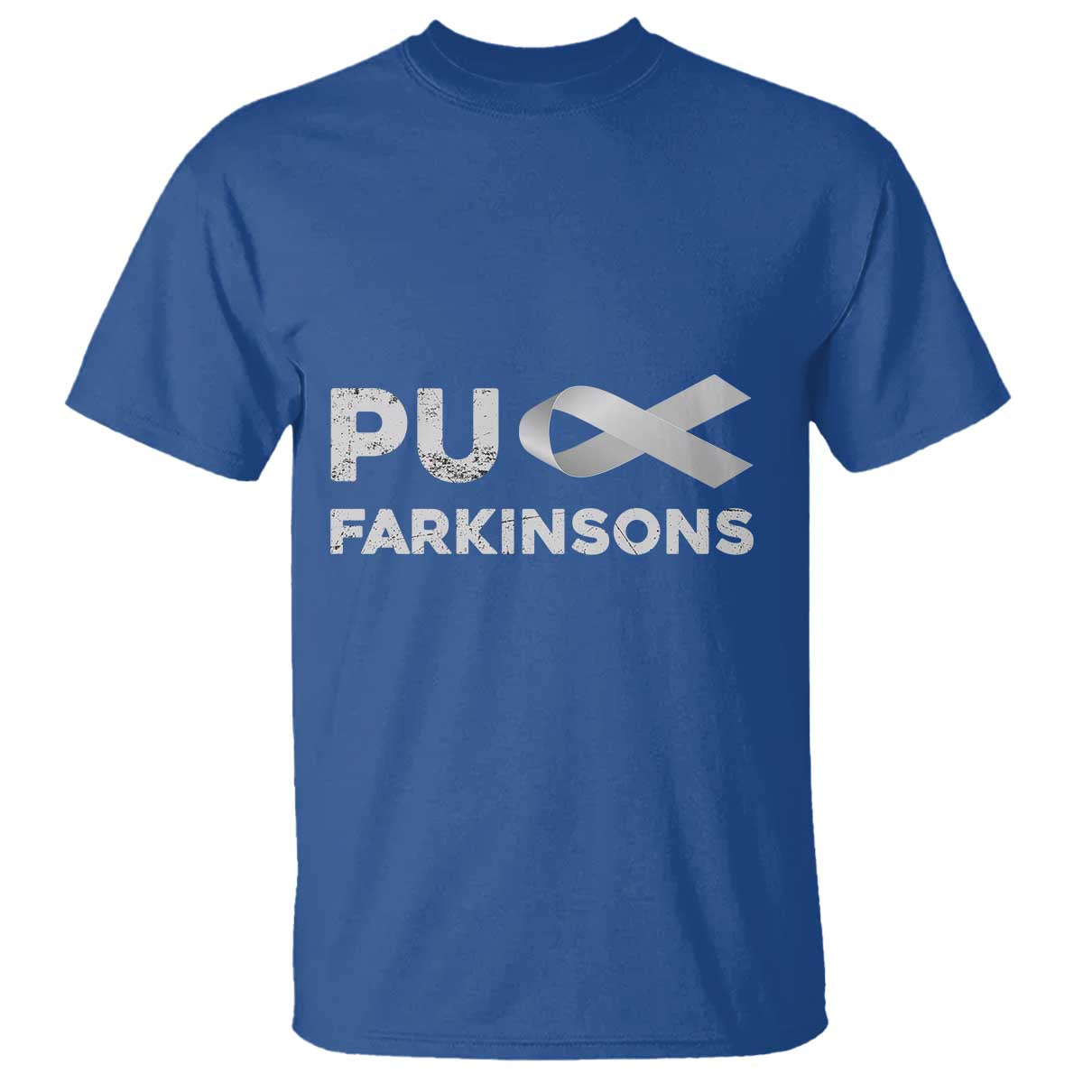 Parkinson's Awareness T Shirt Puck Farkinsons Parkinson's Silver Gray Ribbon