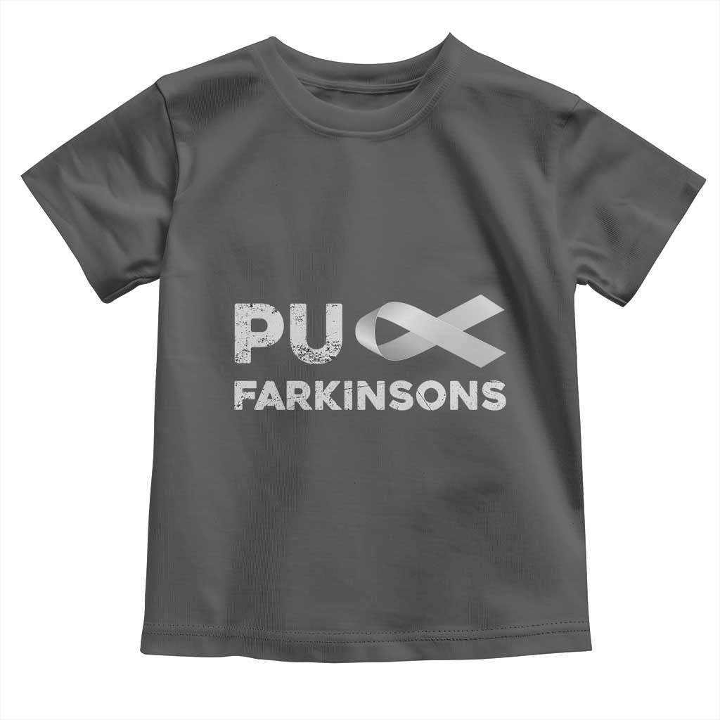 Parkinson's Awareness Toddler T Shirt Puck Farkinsons Parkinson's Silver Gray Ribbon