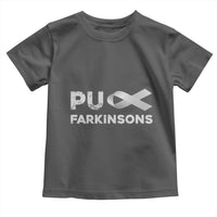 Parkinson's Awareness Toddler T Shirt Puck Farkinsons Parkinson's Silver Gray Ribbon