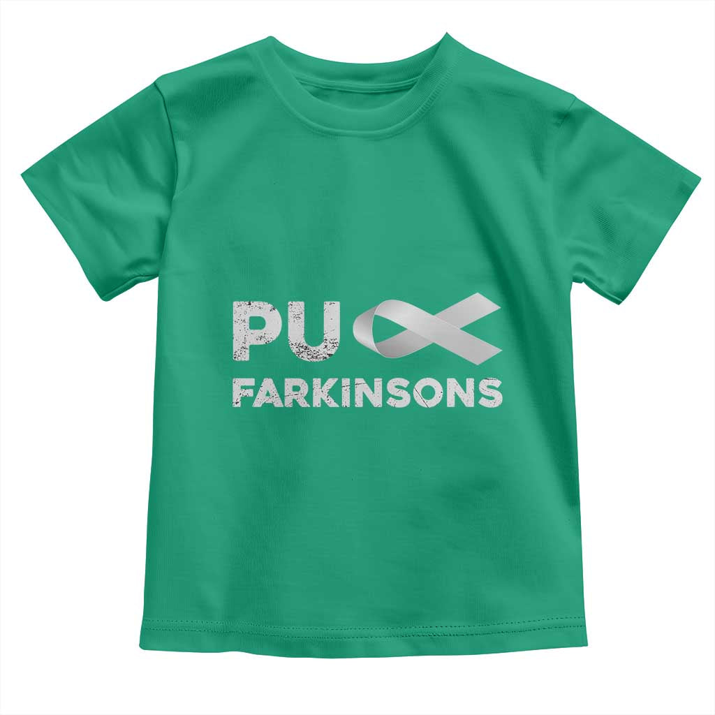 Parkinson's Awareness Toddler T Shirt Puck Farkinsons Parkinson's Silver Gray Ribbon
