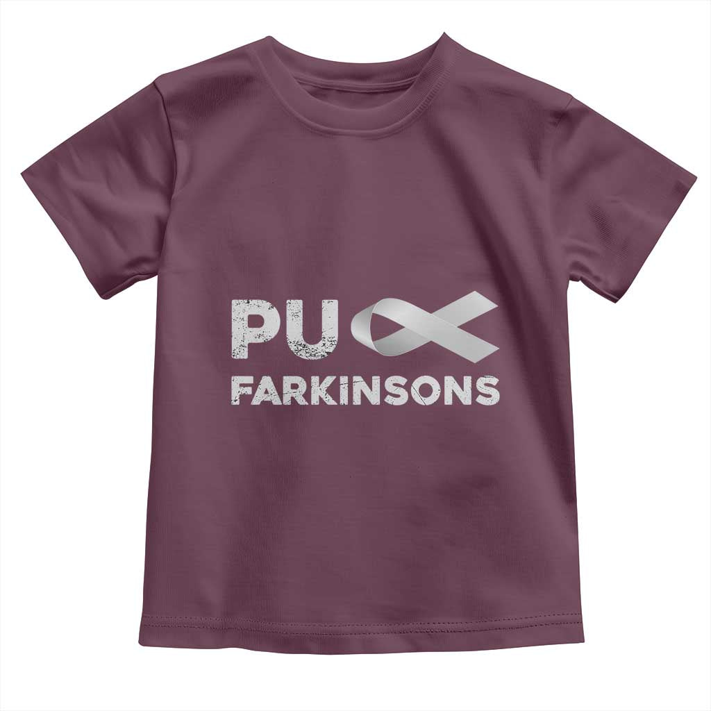 Parkinson's Awareness Toddler T Shirt Puck Farkinsons Parkinson's Silver Gray Ribbon