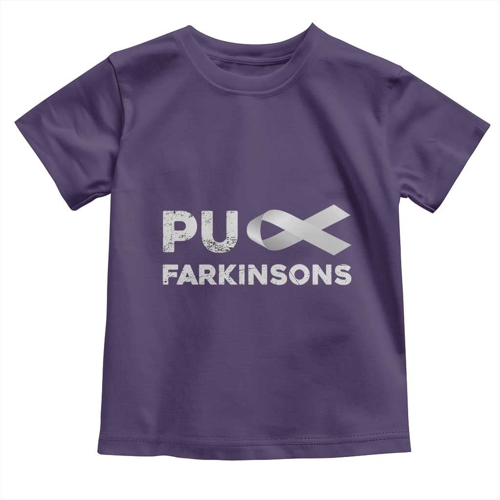 Parkinson's Awareness Toddler T Shirt Puck Farkinsons Parkinson's Silver Gray Ribbon