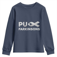 Parkinson's Awareness Youth Sweatshirt Puck Farkinsons Parkinson's Silver Gray Ribbon