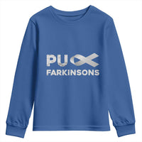 Parkinson's Awareness Youth Sweatshirt Puck Farkinsons Parkinson's Silver Gray Ribbon