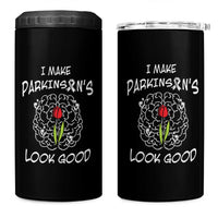 Parkinson's Warrior 4 in 1 Can Cooler Tumbler I Make Parkinsons Look Good Tulip