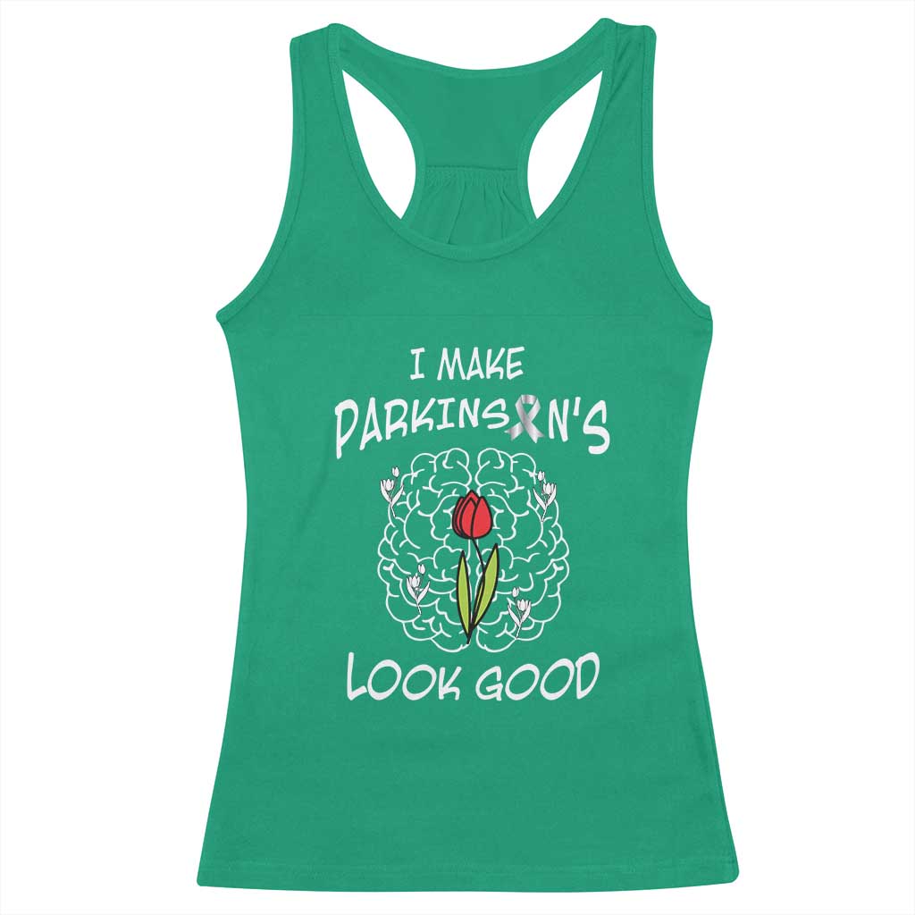 Parkinson's Warrior Racerback Tank Top I Make Parkinsons Look Good Tulip
