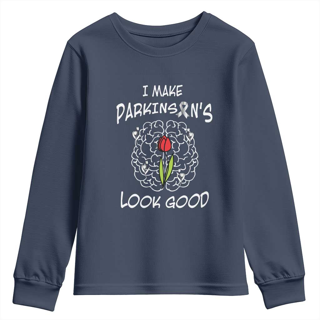 Parkinson's Warrior Youth Sweatshirt I Make Parkinsons Look Good Tulip