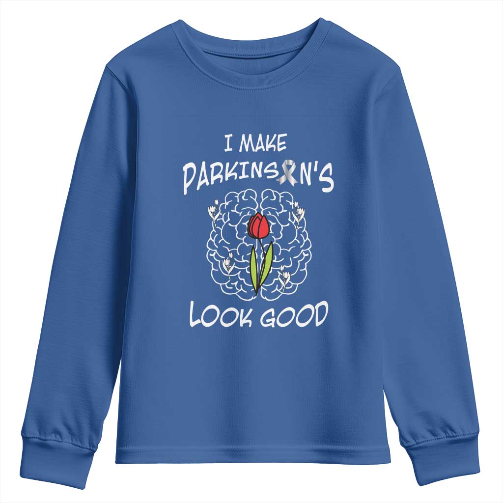 Parkinson's Warrior Youth Sweatshirt I Make Parkinsons Look Good Tulip