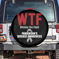 Parkinson's Awareness Spare Tire Cover WTF Winning The Fight Gray Ribbon Support Parkinsons Warriror