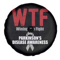 Parkinson's Awareness Spare Tire Cover WTF Winning The Fight Gray Ribbon Support Parkinsons Warriror