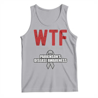 Parkinson's Awareness Tank Top WTF Winning The Fight Gray Ribbon Support Parkinsons Warriror