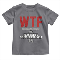 Parkinson's Awareness Toddler T Shirt WTF Winning The Fight Gray Ribbon Support Parkinsons Warriror
