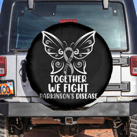 Parkinson's Awareness Spare Tire Cover We Fight Together Support Squad Gray Ribbon Butterfly