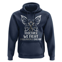 Parkinson's Awareness Hoodie We Fight Together Support Squad Gray Ribbon Butterfly