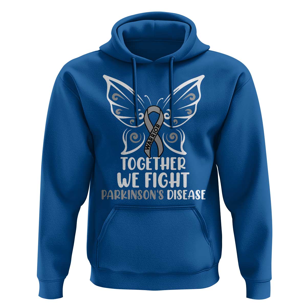 Parkinson's Awareness Hoodie We Fight Together Support Squad Gray Ribbon Butterfly