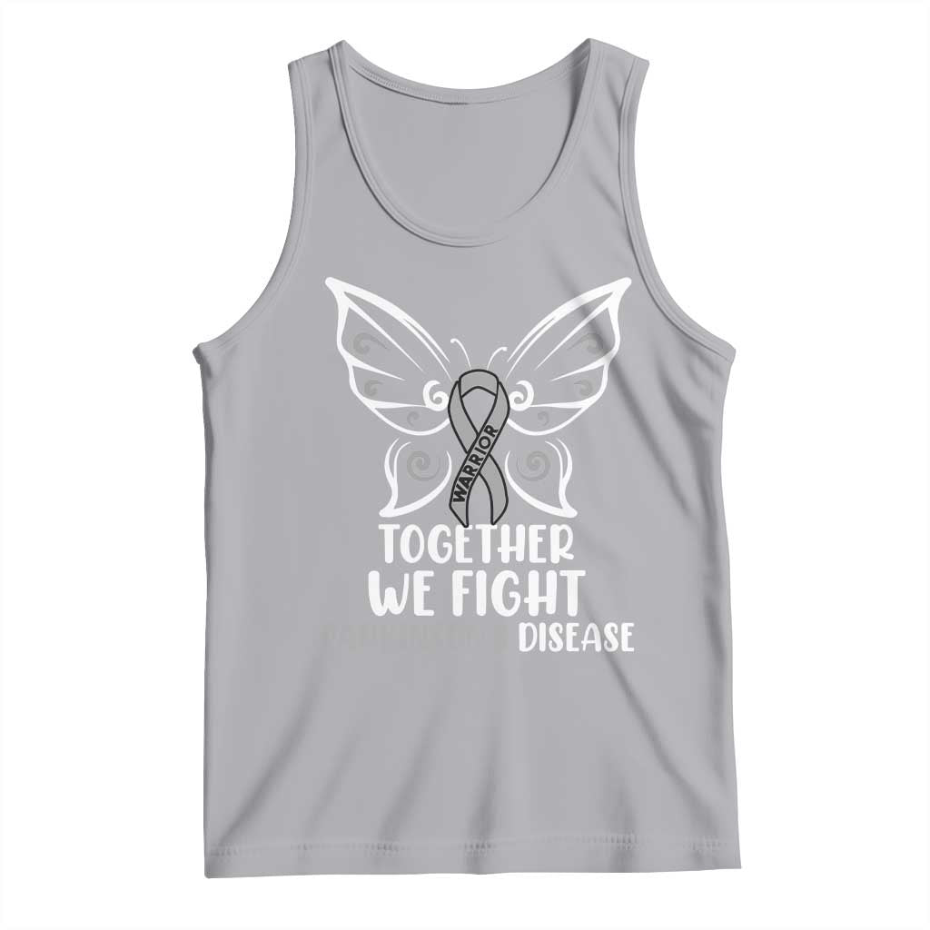 Parkinson's Awareness Tank Top We Fight Together Support Squad Gray Ribbon Butterfly