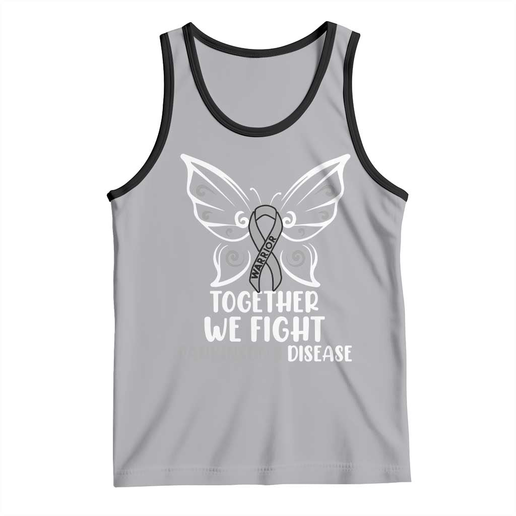 Parkinson's Awareness Tank Top We Fight Together Support Squad Gray Ribbon Butterfly