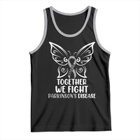 Parkinson's Awareness Tank Top We Fight Together Support Squad Gray Ribbon Butterfly