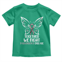 Parkinson's Awareness Toddler T Shirt We Fight Together Support Squad Gray Ribbon Butterfly