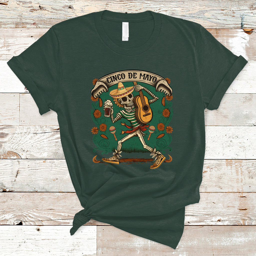 Mexican Skull T Shirt Cinco De Mayo Mexican Skull Let's Fiesta 5 De Mayo Women Men - Wonder Print Shop